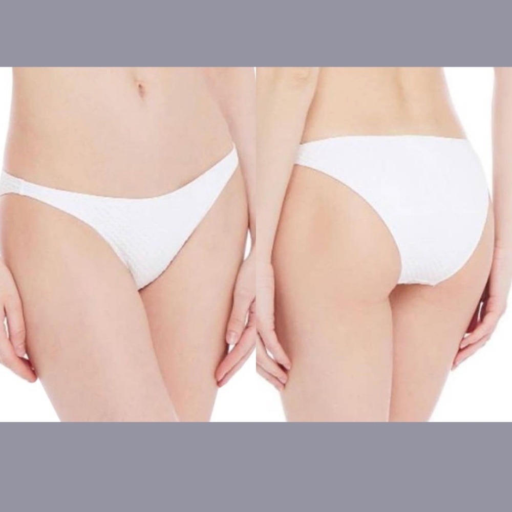 NWD Onia [ Small‎ ] Ashley Textured Bikini Bottom in white